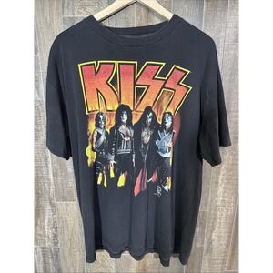 Kiss Shirt Men XL Kiss Army Depot 1996‎ Black Rock N Roll Band Vintage 90s Tee